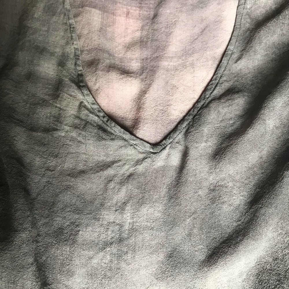 Green Eileen 100% Silk Top Sz M.